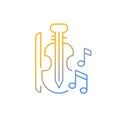Music gradient linear vector icon Royalty Free Stock Photo