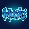 Music Graffiti Character Style Text