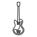 Music guitar icon, outline style