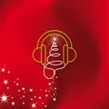 Music Headphones Christmas Tree