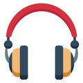 music, headphones isolated Color Vector icon which can be easily modified or edit Royalty Free Stock Photo