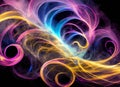 Music From Heaven is a digital concept piece. The bright pink, purple, yellow and blue light