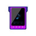 music hifi mp3 player cartoon vector illustration