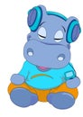 music hippo Royalty Free Stock Photo