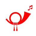 Music horn vector icon