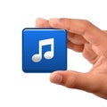 Music icon button Royalty Free Stock Photo