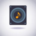 Music icon with dynamic (speaker) and note