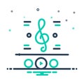 Mix icon for Music, record and melody Royalty Free Stock Photo