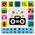 Music icon set