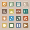 Music icon set. Royalty Free Stock Photo