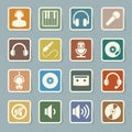 Music icon set. Royalty Free Stock Photo