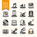 Music icon set Royalty Free Stock Photo