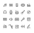 Music Icon Set. Vector