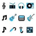 Music icons Royalty Free Stock Photo