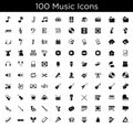 Music icons Royalty Free Stock Photo