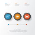 Music Icons Set. Collection Of Gramophone, Following Music, Extract Device And Other Elements. Also Includes Symbols