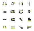 Music icons set Royalty Free Stock Photo