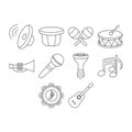 Music icons Royalty Free Stock Photo