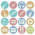 Music icons set Royalty Free Stock Photo