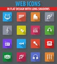 Music icons set Royalty Free Stock Photo