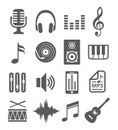 Music Icons Royalty Free Stock Photo