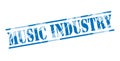 Music industry blue stamp Royalty Free Stock Photo