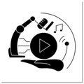 Music industry glyph icon