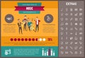 Music infographic template, elements and icons. Royalty Free Stock Photo