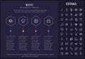 Music infographic template, elements and icons. Royalty Free Stock Photo