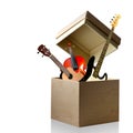 Music instrument box Royalty Free Stock Photo