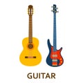 Music instrument icon. Guitar