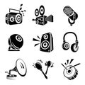 Music instrument icons Royalty Free Stock Photo