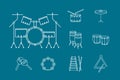 Music instruments Icons set 07