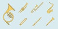 Music instruments Icons set 11