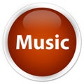 Music premium brown round button