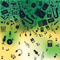 music items concept. Vector illustration decorative design Royalty Free Stock Photo