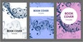 Music key nd notes vector brochure cards set. Audio tools template of flyear, magazines, poster, book cover, banners