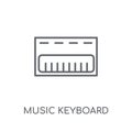 music Keyboard linear icon. Modern outline music Keyboard logo c