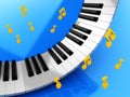 Music keys and notes Royalty Free Stock Photo