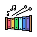 music kid leisure color icon vector illustration Royalty Free Stock Photo