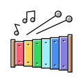 music kid leisure color icon vector illustration Royalty Free Stock Photo