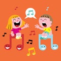 Music kids singing