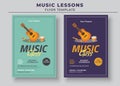 Music Lessons Flyer Template, Piano Lessons Poster, Music Class Poster, Guitar Lessons Poster