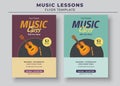 Music Lessons Flyer Template, Piano Lessons Poster, Music Class Poster, Guitar Lessons Poster