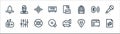 music line icons. linear set. quality vector line set such as score, guitar pick, music upload, mp player, tooth, audio waves, mp