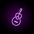 music list neon icon. Elements of music set. Simple icon for websites, web design, mobile app, info graphics