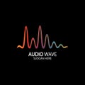 Music Logo concept sound wave, Audio Technology, Abstract Shape Royalty Free Stock Photo