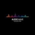 Music Logo concept sound wave, Audio Technology, Abstract Shape Royalty Free Stock Photo