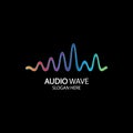 Music Logo concept sound wave, Audio Technology, Abstract Shape Royalty Free Stock Photo