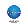 Music Logo concept sound wave, Audio Technology, Abstract Shape Royalty Free Stock Photo